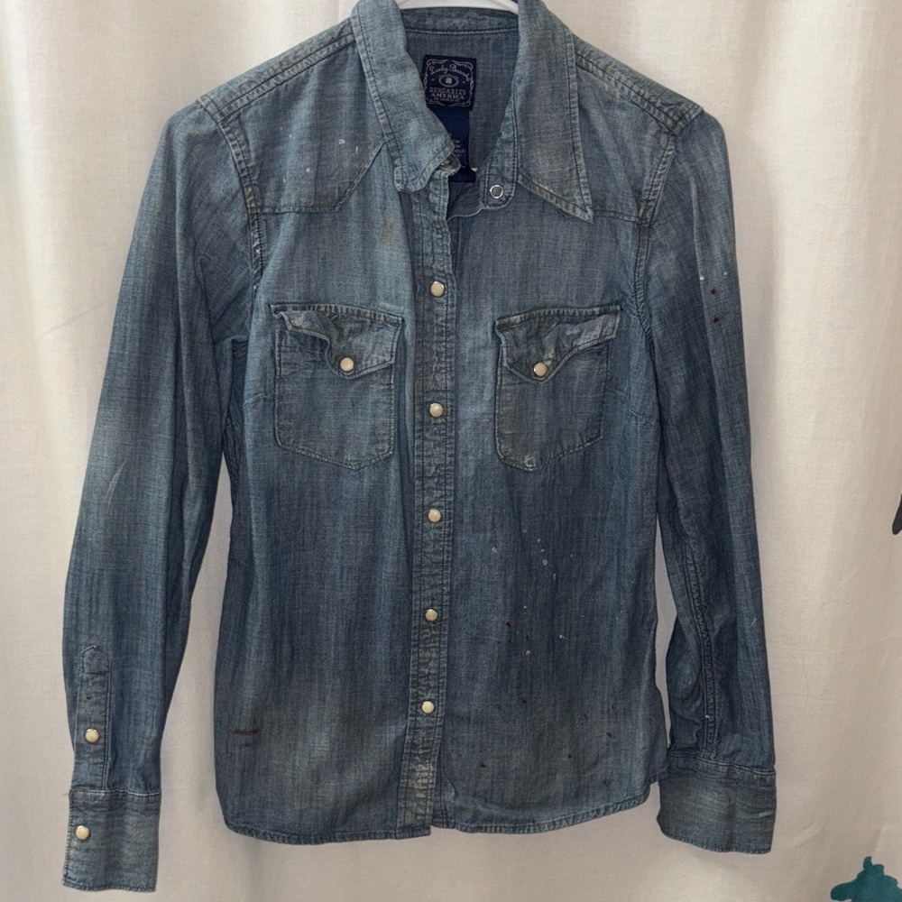 Lucy Denim Button-Up Shirt - Light Blue